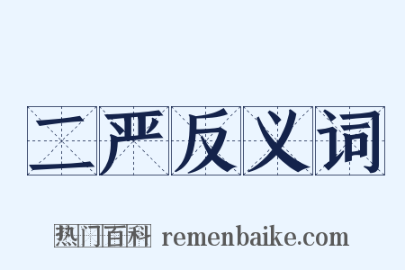 二严反义词是什么意思的图片